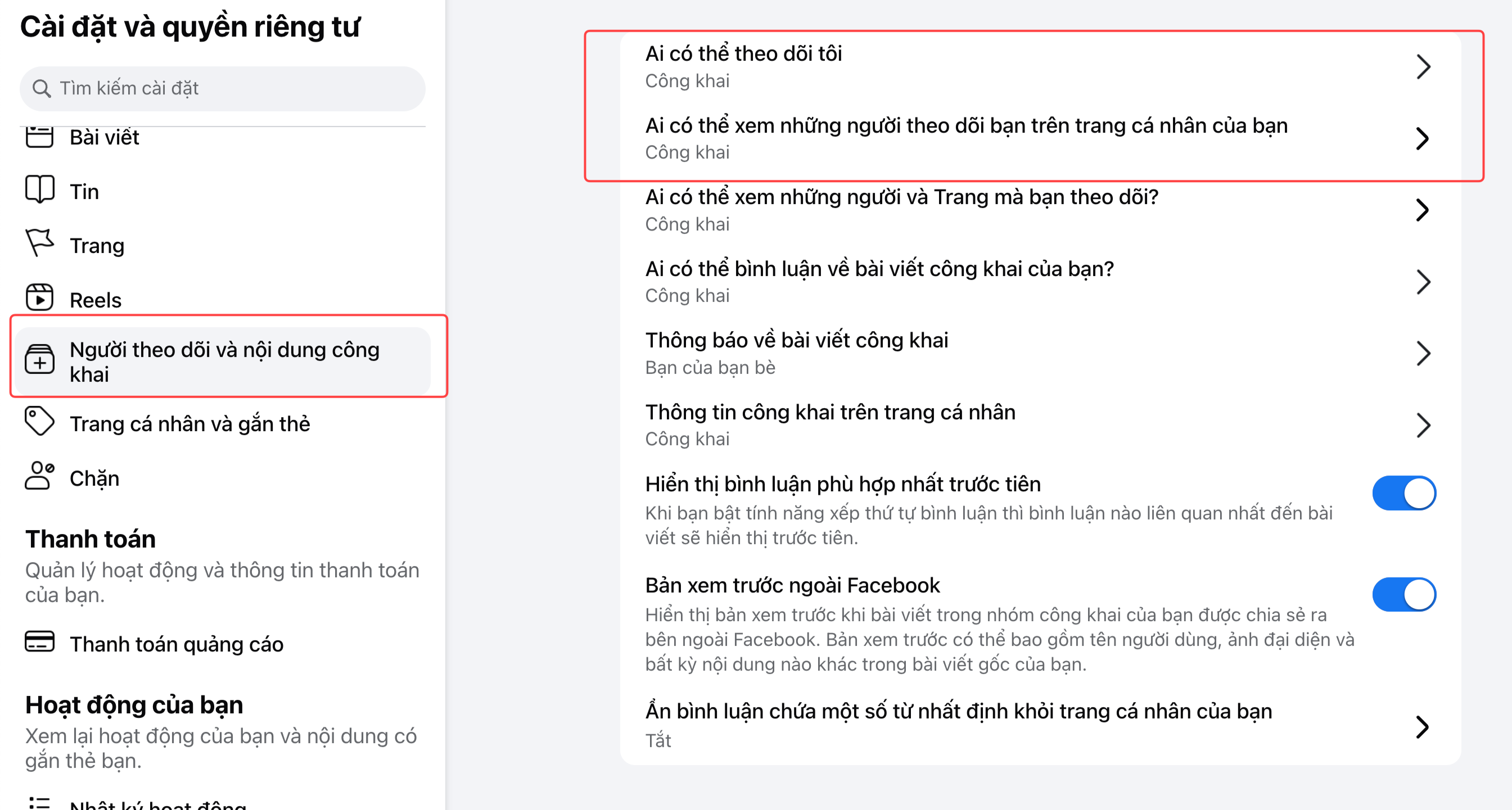 Bật theo dõi công khai Facebook trên máy tính