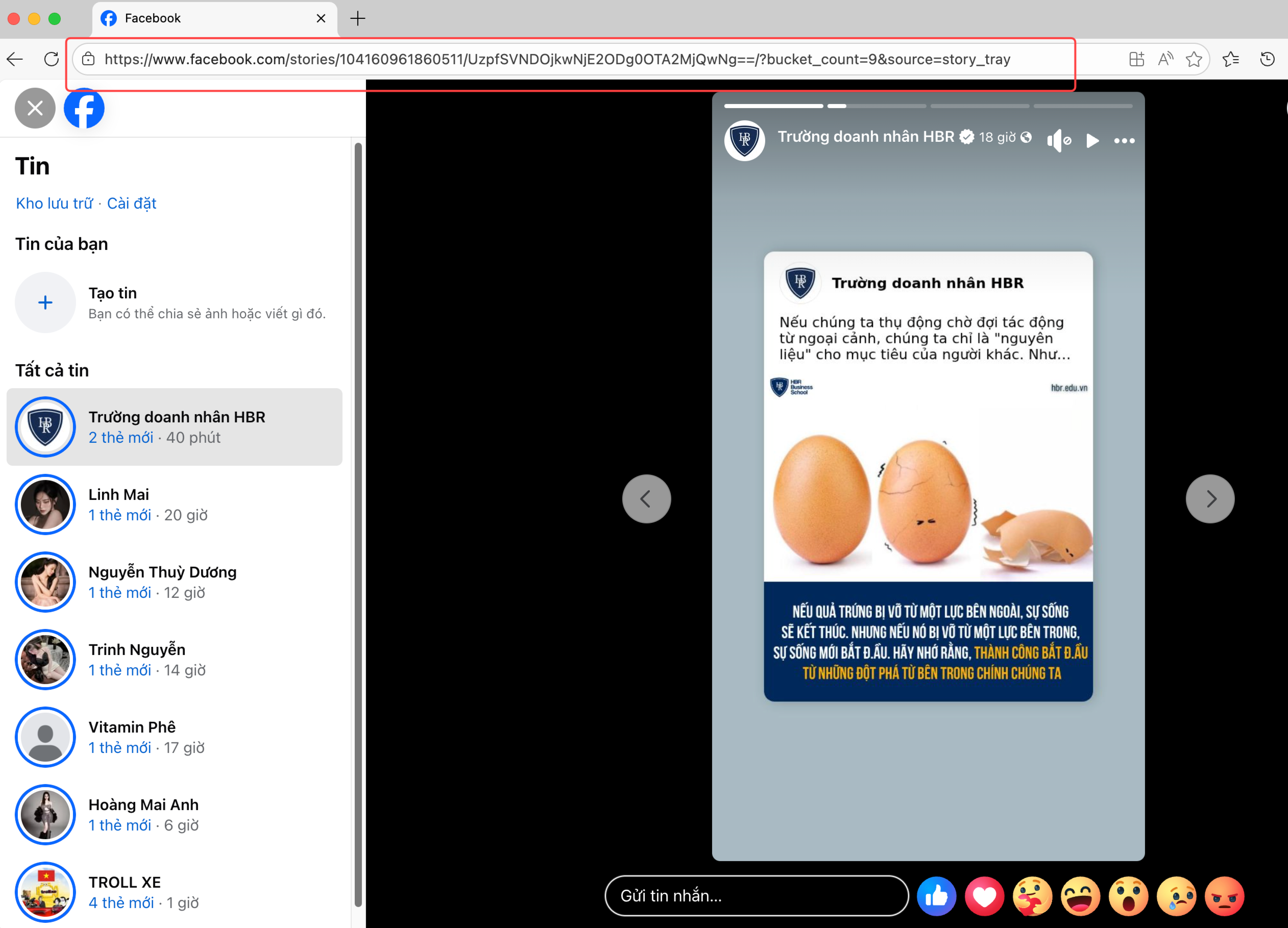 Hướng dẫn lấy link Story Facebook