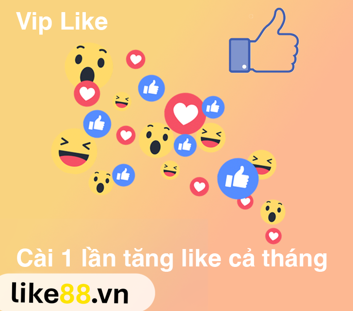 Giao diện dịch vụ Vip Like Facebook