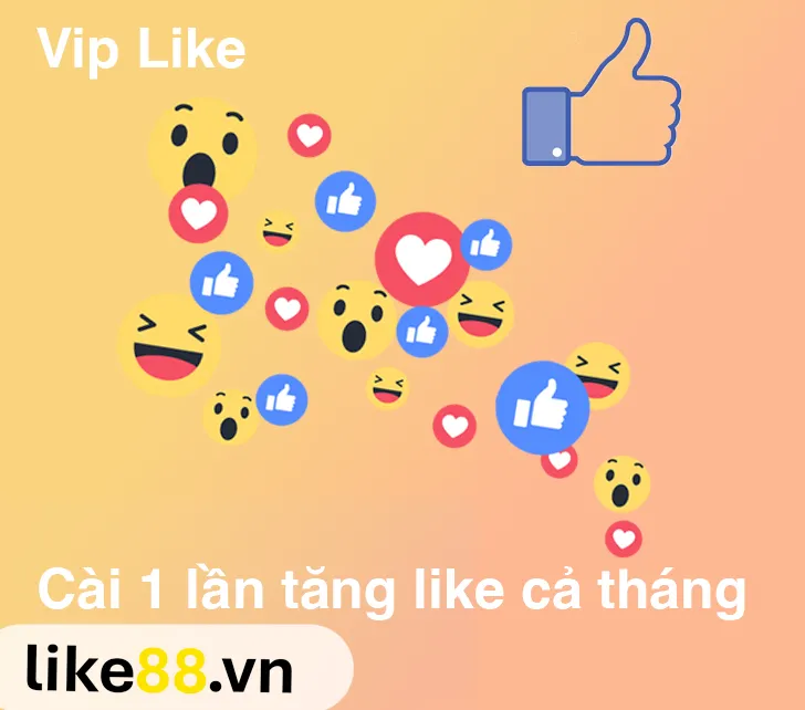 Giao diện dịch vụ Vip Like Facebook