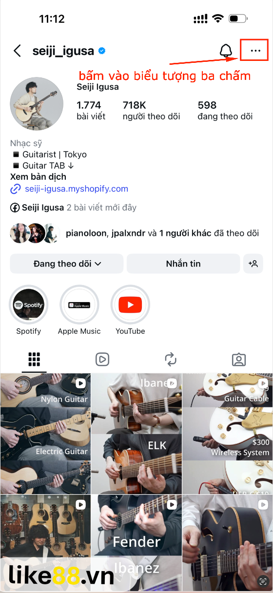 Hướng dẫn lấy link profile Instagram