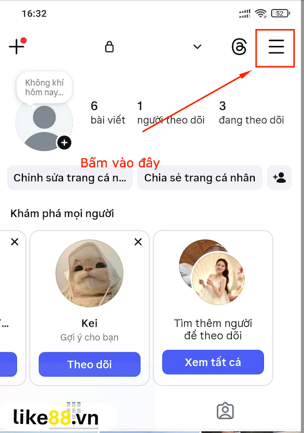 Mở mục quản lý yêu cầu theo dõi trên Instagram